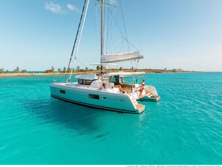 Catamaran for rent in Tortola, BVI. Enjoy a great catamaran charter for 6 guests.