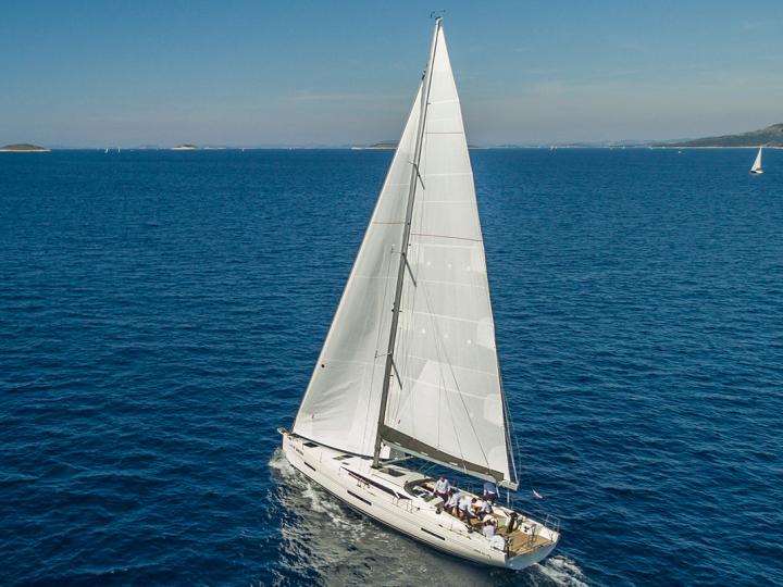 Beautiful charter sailboat in Primošten, Croatia.