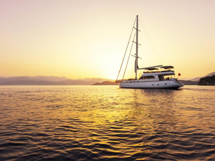 75ft Gullet charter in Fethiye, Turkey.