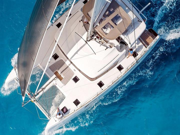 A gorgeous catamaran for rent - discover Trogir, Croatia aboard a yacht charter.
