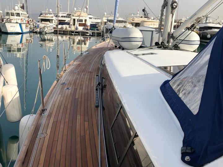 Affordable Bénéteau Sense 51 yacht for rent in Agios Kosmas Marina, Athens, Central Greece.